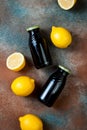 Detox activated charcoal black lemonade