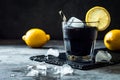 Detox activated charcoal black lemonade