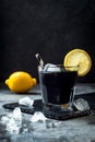 Detox activated charcoal black lemonade