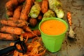 Detox carrot juice for a healthy breakfast in the morning