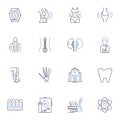 Detox center line icons collection. Rehabilitation, Sobriety, Recovery, Addiction, Cleanse, Renewal, Therapy vector and