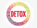 DETOX circle word cloud, health concept background Royalty Free Stock Photo
