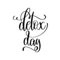 Detox day - hand lettering inscription to healthy life Royalty Free Stock Photo