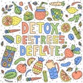 Detox. Destress. Deflate Royalty Free Stock Photo