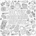 Detox. Destress. Deflate Royalty Free Stock Photo