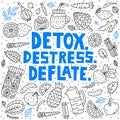 Detox. Destress. Deflate Royalty Free Stock Photo