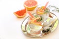 Detox drink with grapefruit, rosemary and ice. Royalty Free Stock Photo