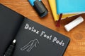 Detox Foot Pads sign on the page