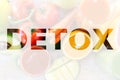 Detox, healthy eating and vegetarian diet concept