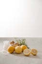 Detox Lemon Ginger Water with rosemarry Royalty Free Stock Photo