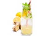 Detox organic ginger and lemon drink