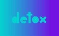 Detox Vector Lettering. Logo design isolated. Hand drawn type letters.