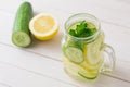 Detox water with lemon and cucumber
