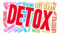 Detox Word Cloud Royalty Free Stock Photo