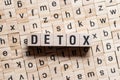 DETOX word concept Royalty Free Stock Photo