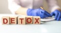 DETOX word made with building blocks Royalty Free Stock Photo