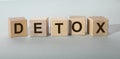 DETOX word made with building blocks Royalty Free Stock Photo