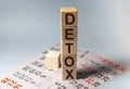 DETOX word made with building blocks Royalty Free Stock Photo