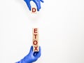 DETOX word made with building blocks Royalty Free Stock Photo