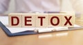 DETOX word made with building blocks Royalty Free Stock Photo