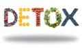 Detox word made from fruits and vegetables Royalty Free Stock Photo