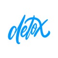 Detox word sign blue color vector art.