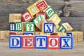Detox word Royalty Free Stock Photo