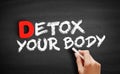 Detox Your Body text on blackboard