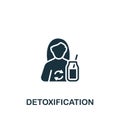 Detoxification icon. Monochrome simple Healthy Lifestyle icon for templates, web design and infographics