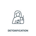 Detoxification icon. Line simple Healthy Lifestyle icon for templates, web design and infographics