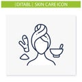 Detoxifying body scrub line icon