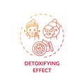 Detoxifying effect concept icon