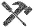 Detritus Mosaic Hammer and Screwdriver Icon