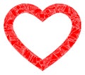 Detritus Mosaic Romantic Heart Icon