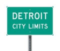 Detroit City Limits road sign Royalty Free Stock Photo