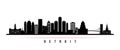 Detroit City skyline horizontal banner.