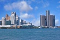 Detroit downtown skyline and waterfront