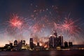 Detroit Fireworks Royalty Free Stock Photo