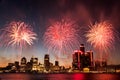 Detroit Fireworks Royalty Free Stock Photo