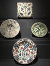 Isnik tiles and plates from the Detroit Institute of Arts Royalty Free Stock Photo