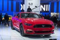DETROIT - JANUARY 26 :The new 2015 Ford Mustang at The North American International Auto Show January 26, 2014 in