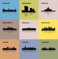 Detroit, Lansing, Grand Rapids, Duluth, Minneapolis, Saint Paul, Chicago, Peoria, Springfield (Set of 9 City)