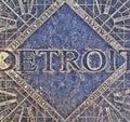Detroit Manhole Cover Royalty Free Stock Photo