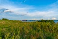 Detroit, MI - September 7, 2019: BBC Chartering taxiing down the detroit river