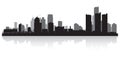 Detroit Michigan city skyline silhouette