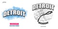 Detroit, Michigan, two logo artworks