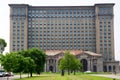 DETROIT, MICHIGAN, UNITED STATES - MAY 5th 2018: A view of the old Michigan Central Station building in Detroit which Royalty Free Stock Photo