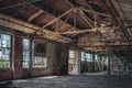 Detroit, Michigan, United States - October 18 2018: View of the abandoned Fisher Body Plant in Detroit. The Fisher Body Royalty Free Stock Photo