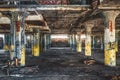 Detroit, Michigan, United States - October 18 2018: View of the abandoned Fisher Body Plant in Detroit. The Fisher Body Royalty Free Stock Photo