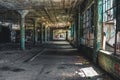 Detroit, Michigan, United States - October 18 2018: View of the abandoned Fisher Body Plant in Detroit. The Fisher Body Royalty Free Stock Photo
